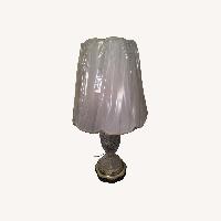 Matching Glass & Gold Base Table Lamps