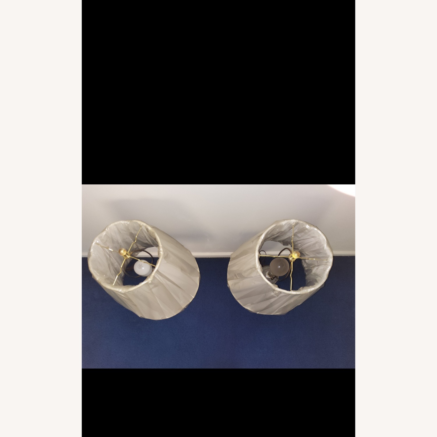 Matching Glass & Gold Base Table Lamps - image-2