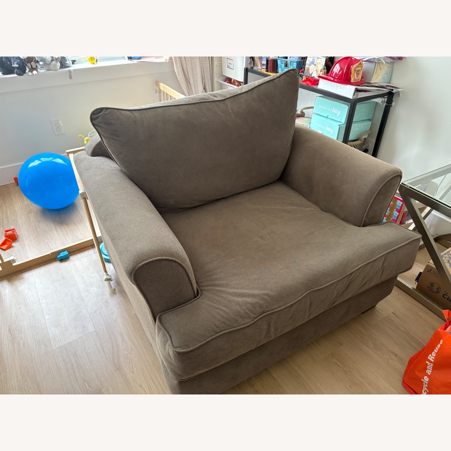 Comfy Taupe Chair - image-2