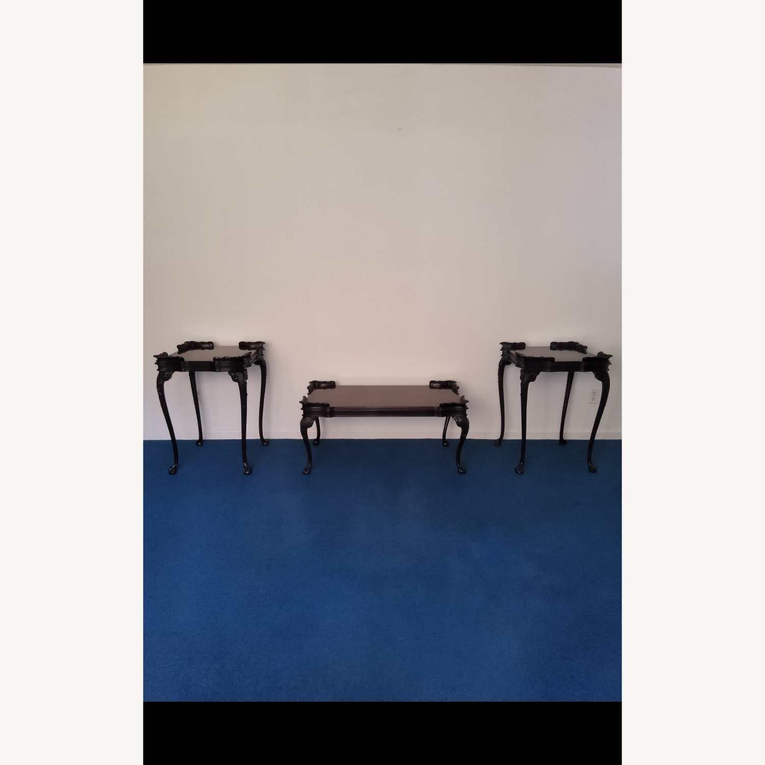 3-Piece Vintage Wood Table Set Coffee/End Tables - image-4