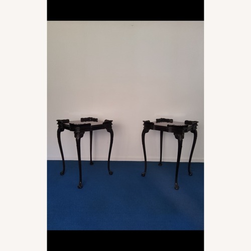 Used 3-Piece Vintage Wood Table Set Coffee/End Tables for sale on AptDeco