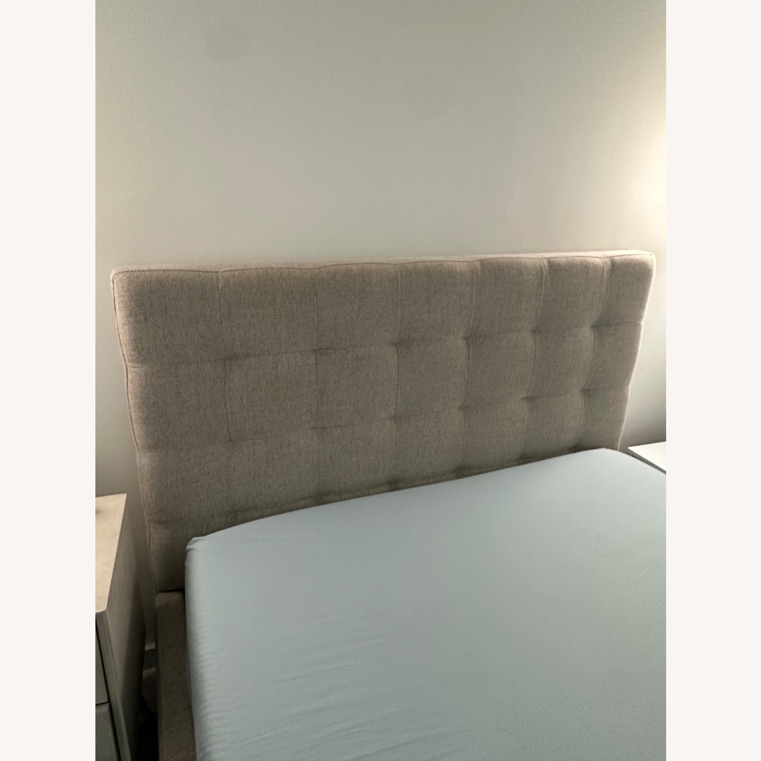 West Elm Grid-Tufted Upholstered Full Bed Frame - image-4