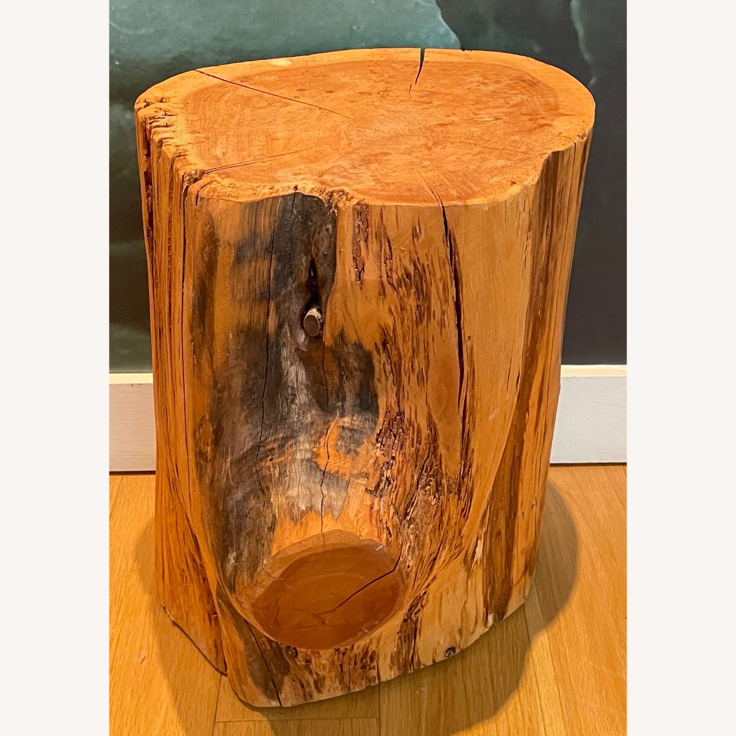West Elm Tree Stump Side Table, Natural Wood - image-1