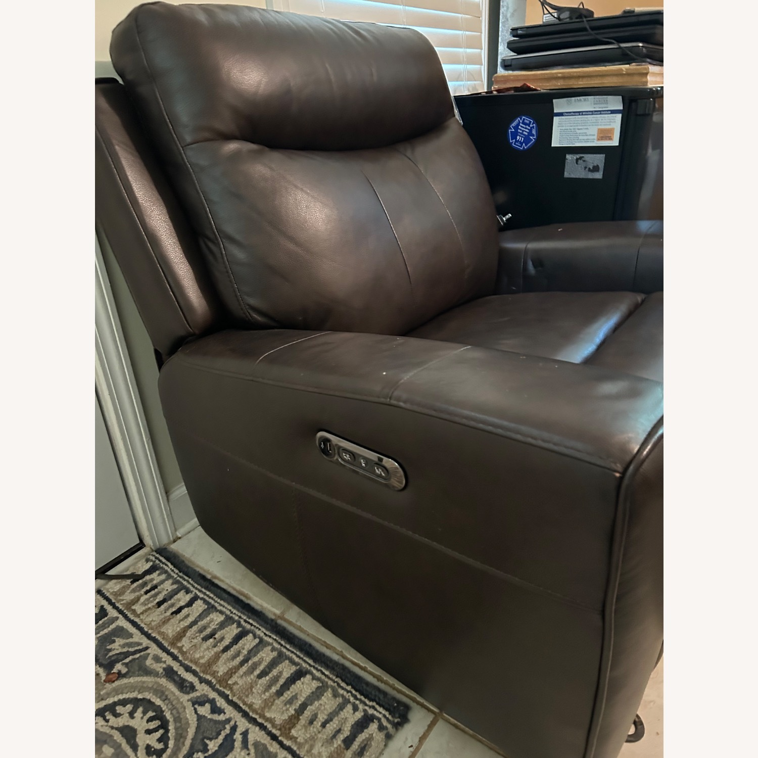 Macy's Dual Power Leather Recliner - image-2