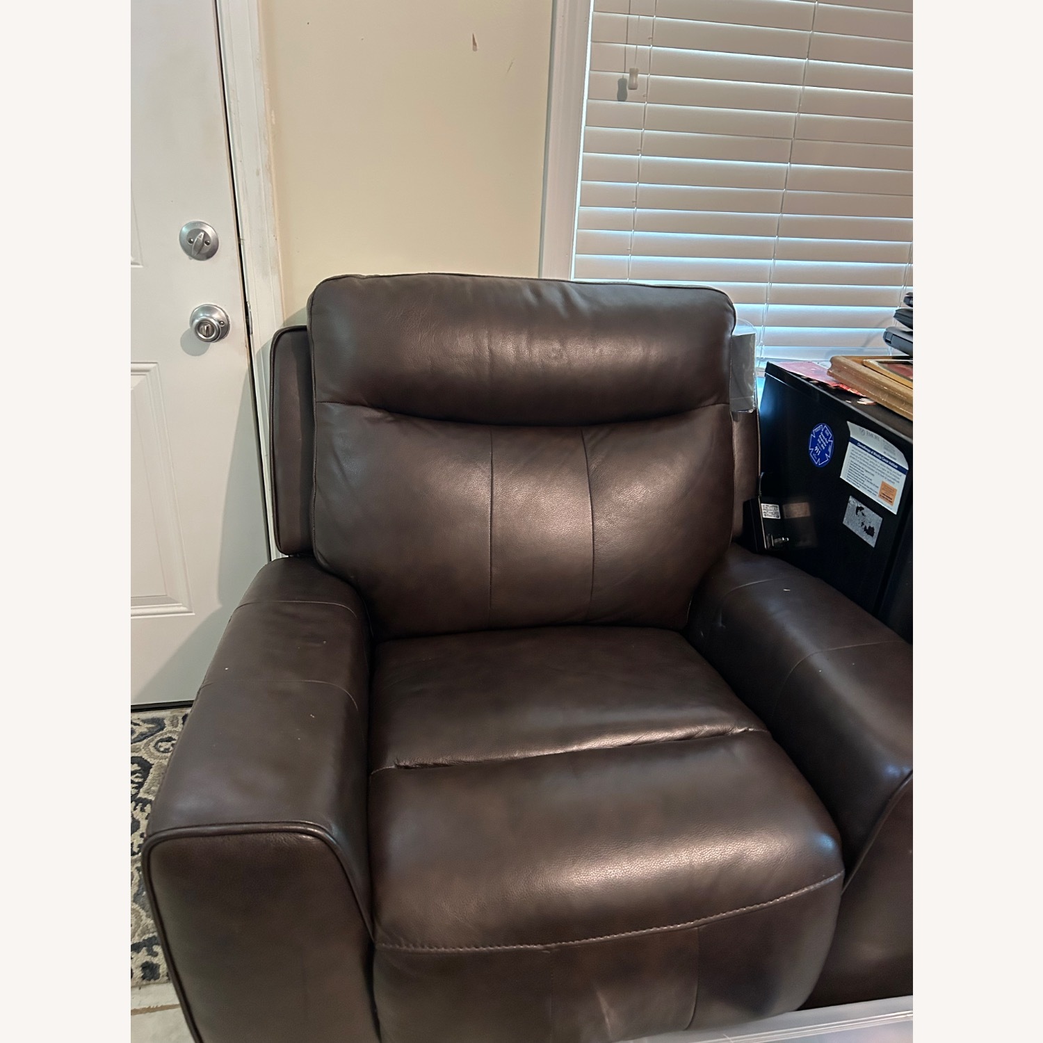 Macy's Dual Power Leather Recliner - image-3