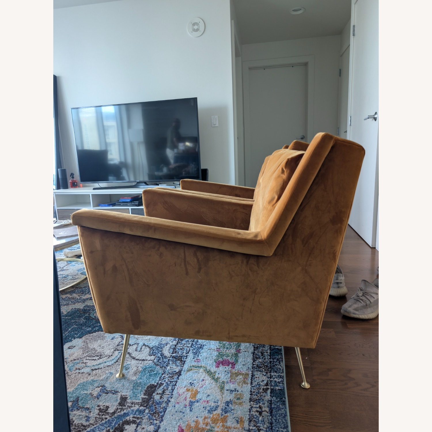 West Elm Carlo Chair Astor Velvet Dark Cardamom - image-3