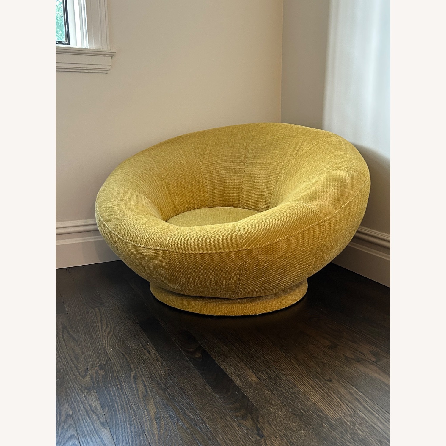 West Elm Groovy Swivel Chair in Dijon - image-2