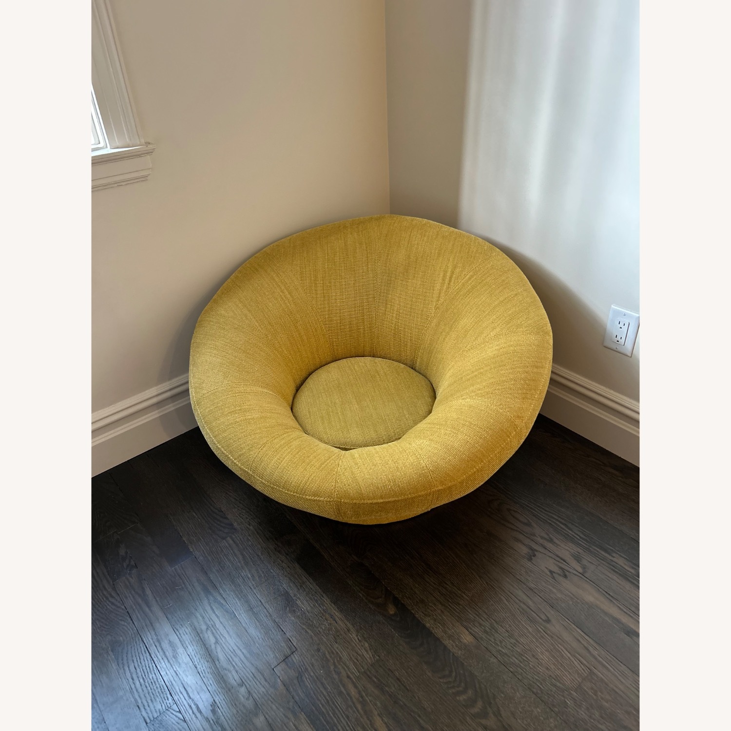 West Elm Groovy Swivel Chair in Dijon - image-4