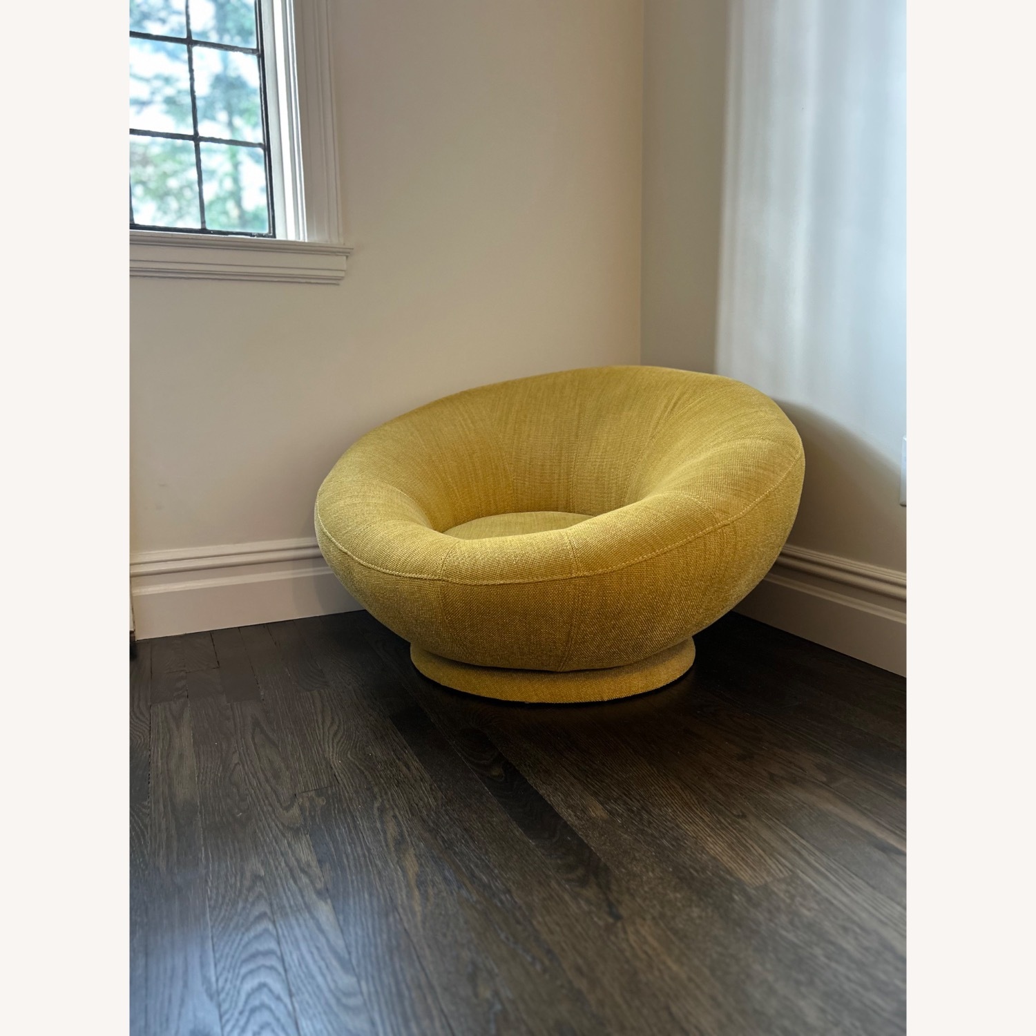 West Elm Groovy Swivel Chair in Dijon - image-3