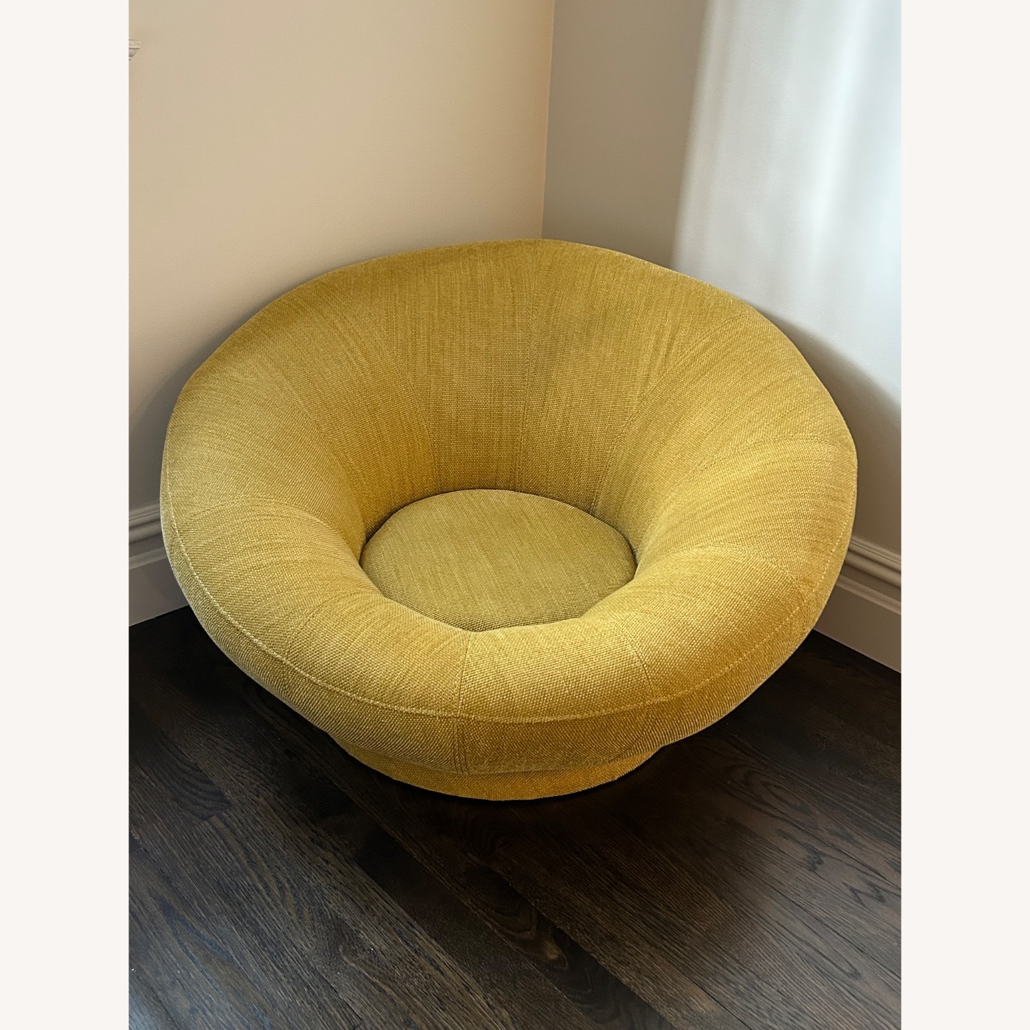 West Elm Groovy Swivel Chair in Dijon - image-1