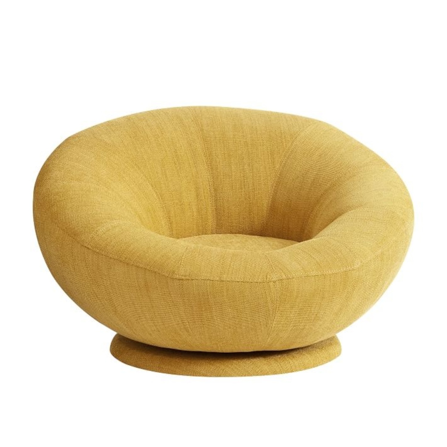 West Elm Groovy Swivel Chair in Dijon - image-5