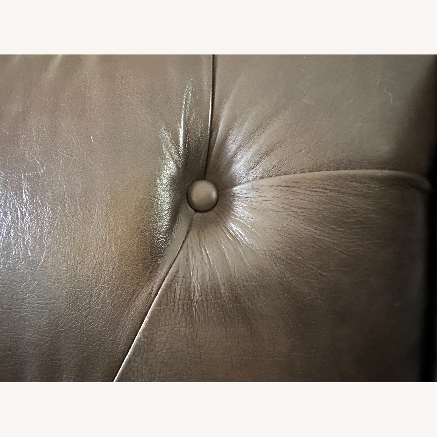 Dark Brown Leather Sofa - image-7