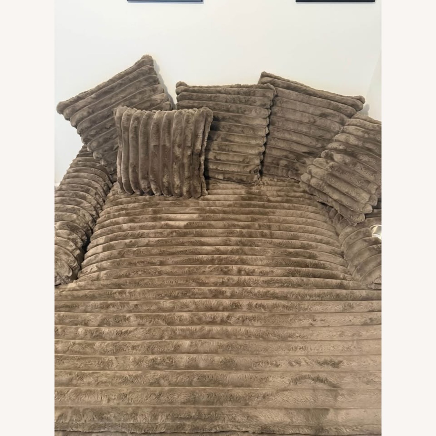 Stratford Brown Velvet Plush Chaise - image-4