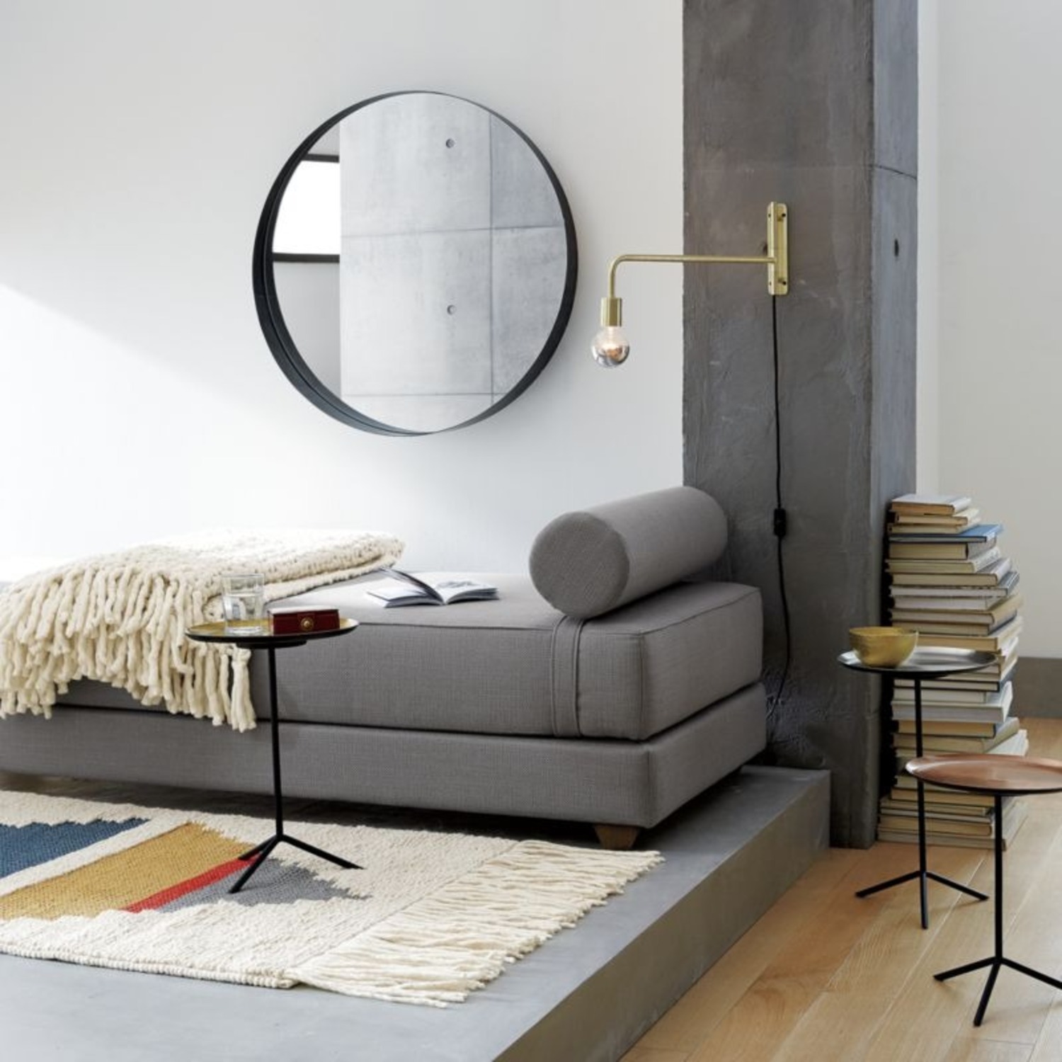 CB2 Lubi Silver Grey Stacked Twin Daybed Couch - image-10