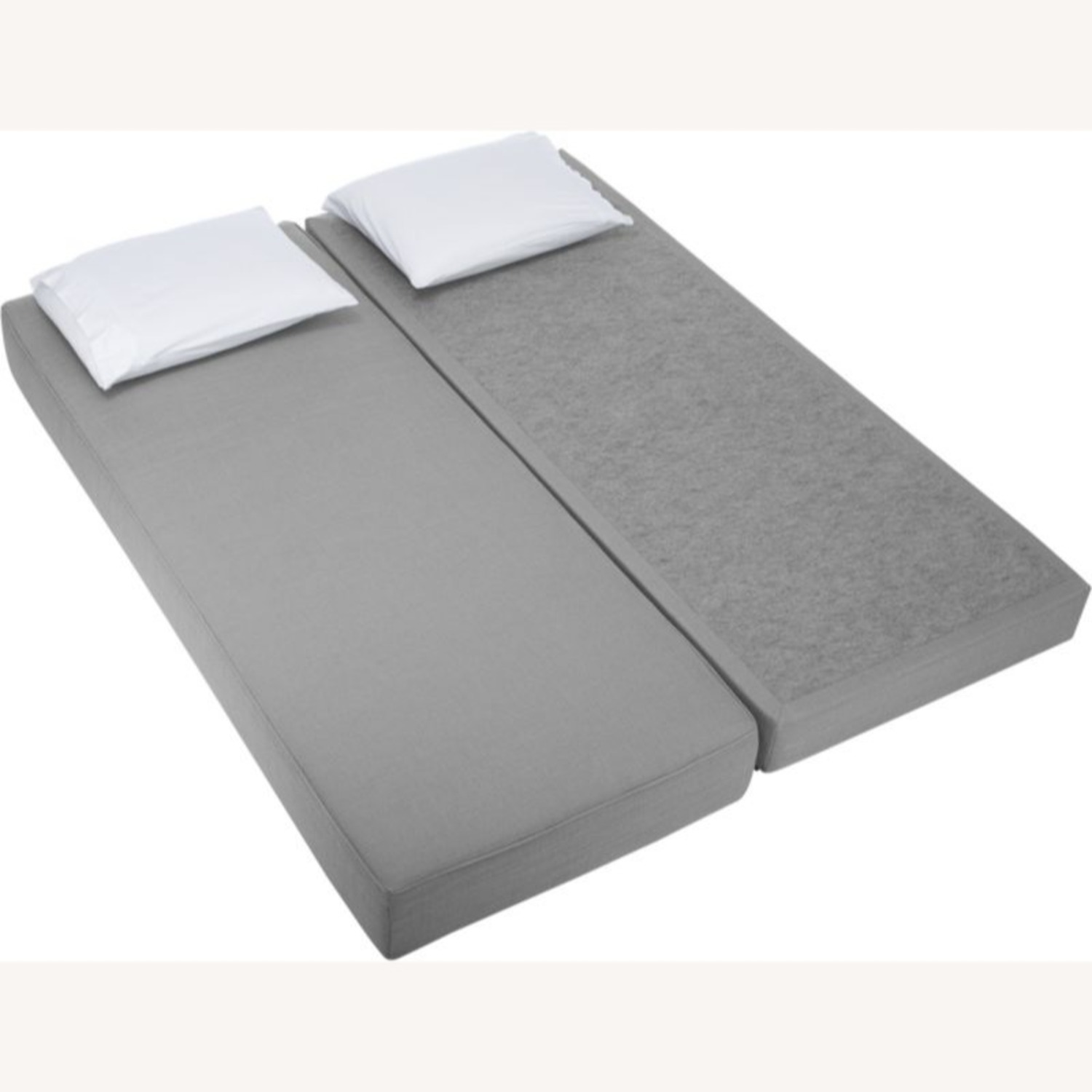 CB2 Lubi Silver Grey Stacked Twin Daybed Couch - image-11