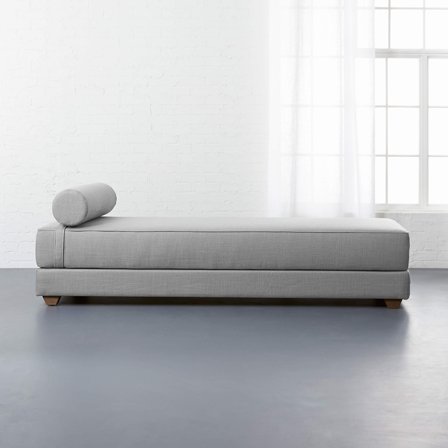 CB2 Lubi Silver Grey Stacked Twin Daybed Couch - image-8