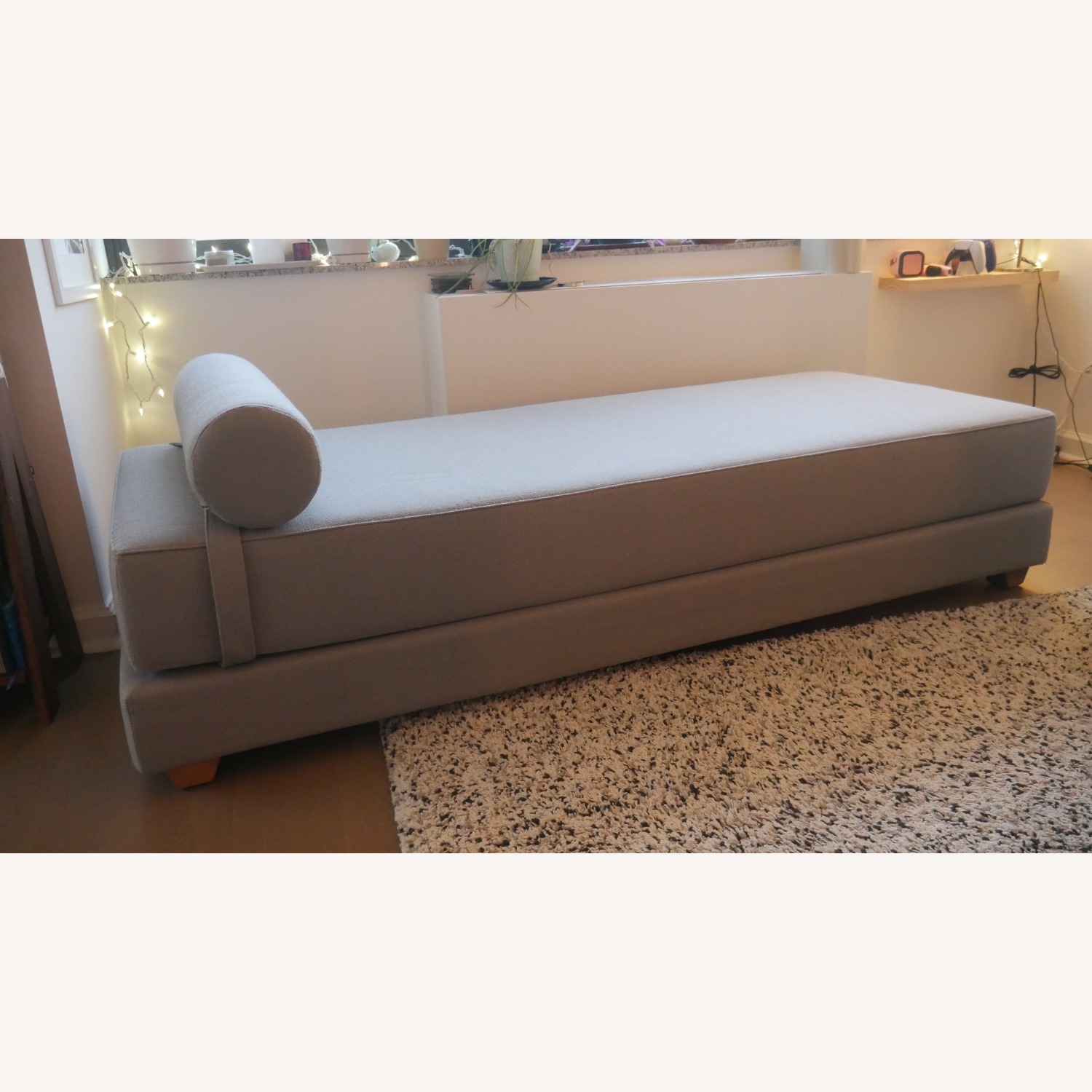 CB2 Lubi Silver Grey Stacked Twin Daybed Couch - image-1