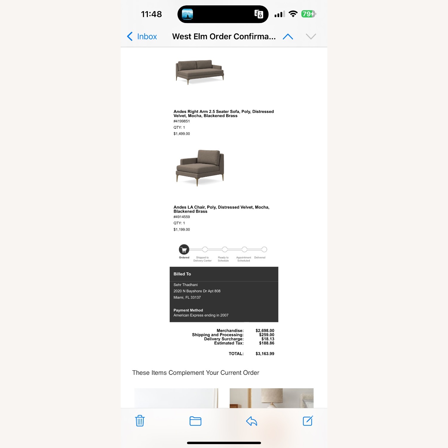 West Elm Andes Sofa - image-4