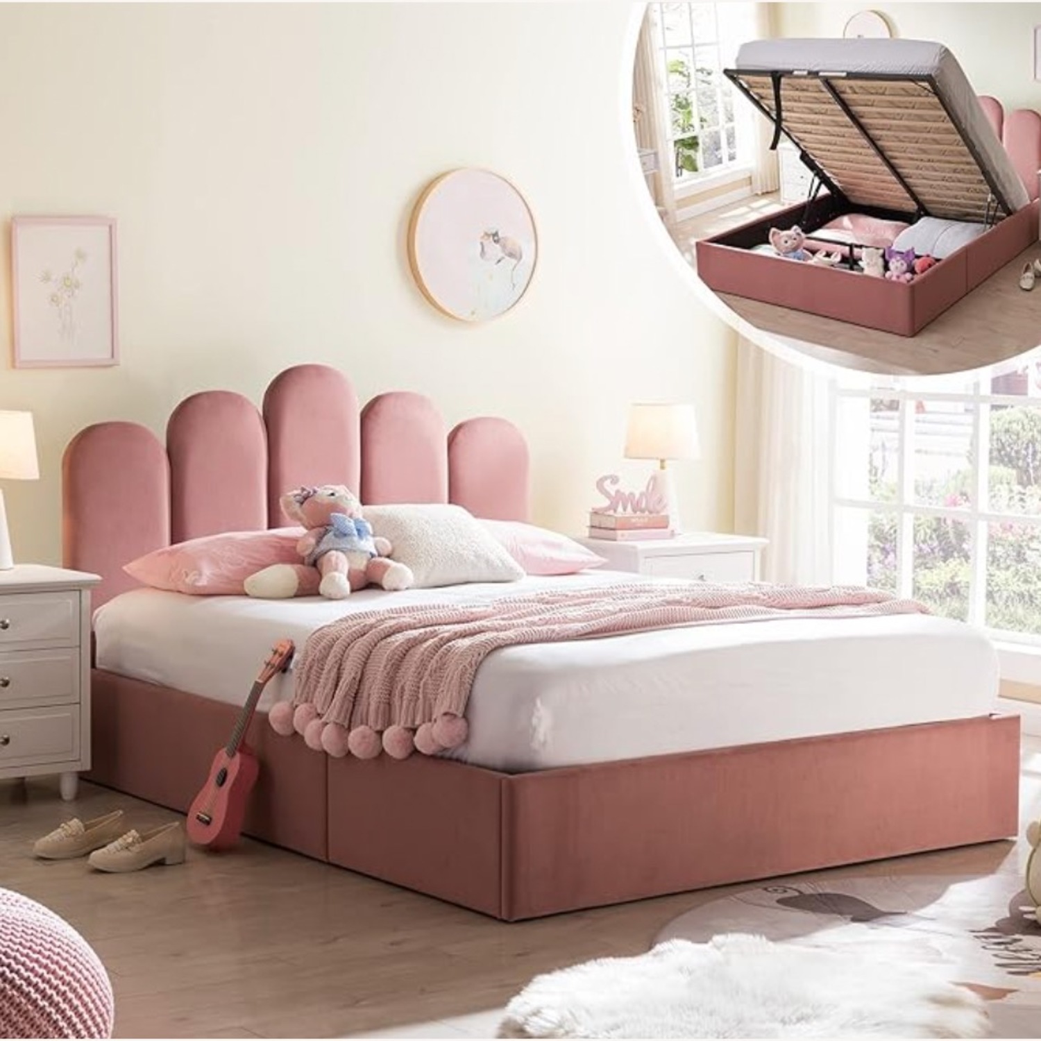 Lift Up Storage Bed Full Size - image-3