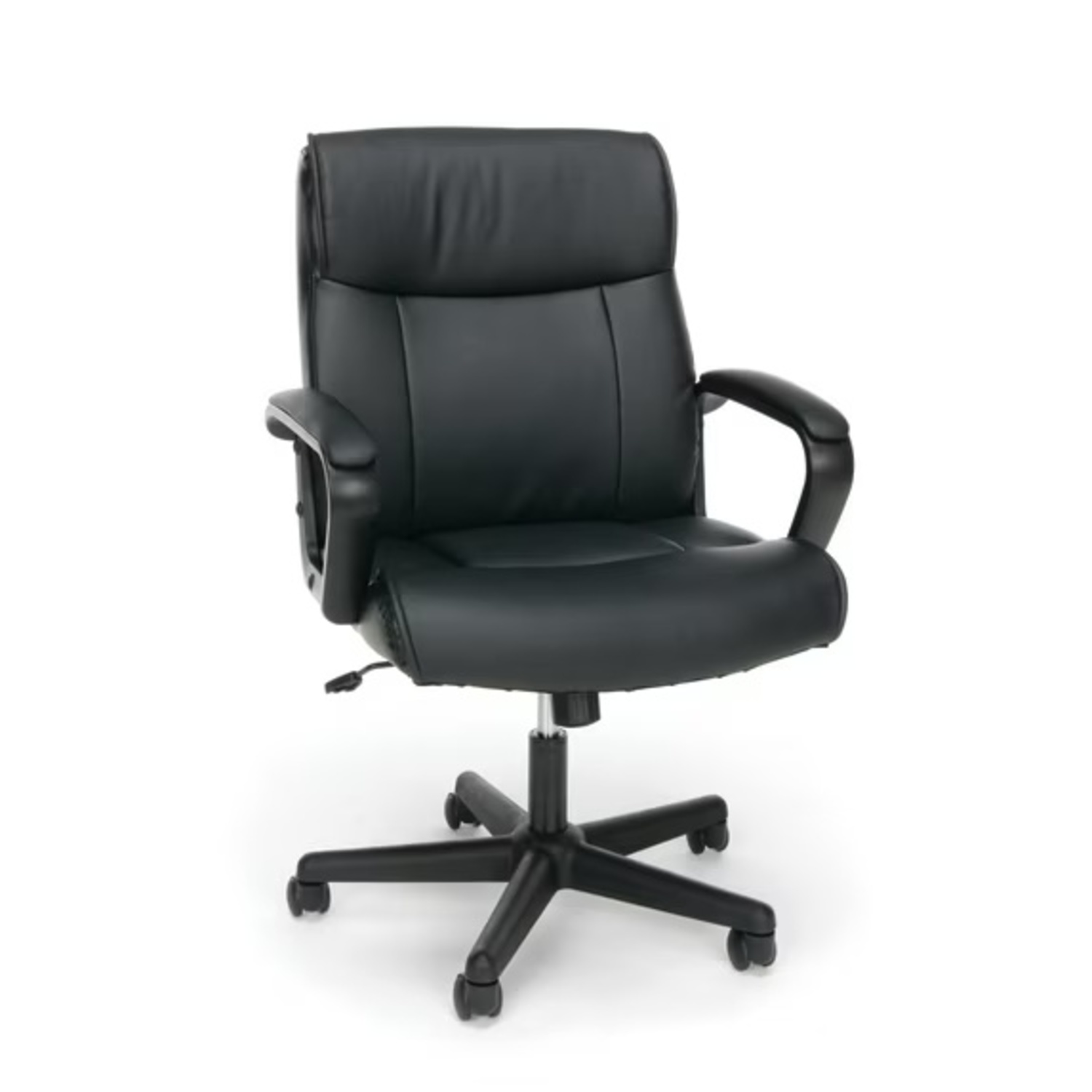 Black Leather Ergonomic Chair - image-0
