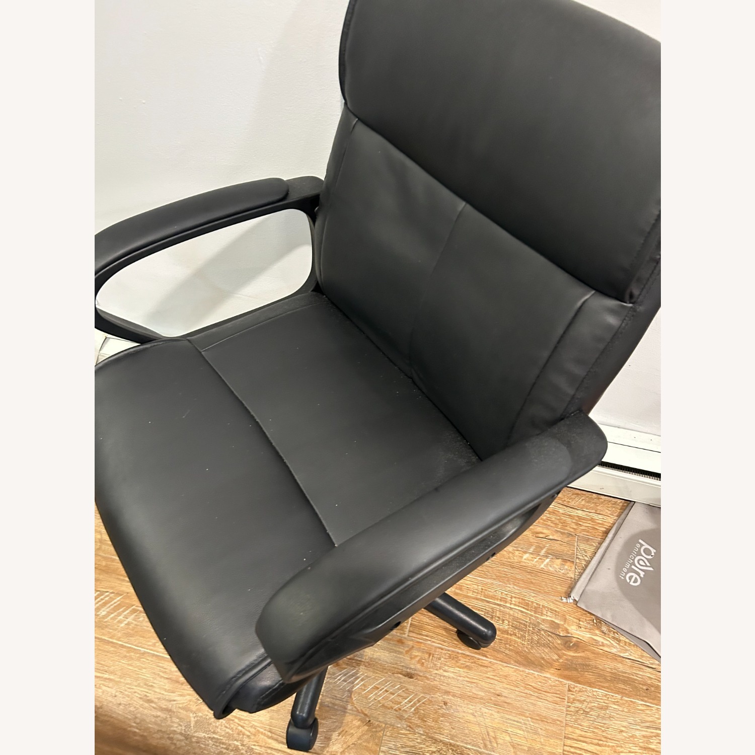Black Leather Ergonomic Chair - image-2