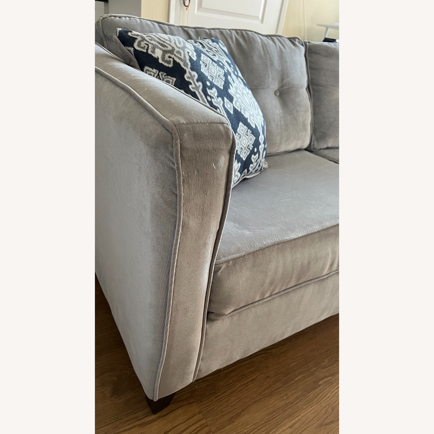 Alery Gray 72” Square Arm Couch with Pull Out Sofa Bed - image-7
