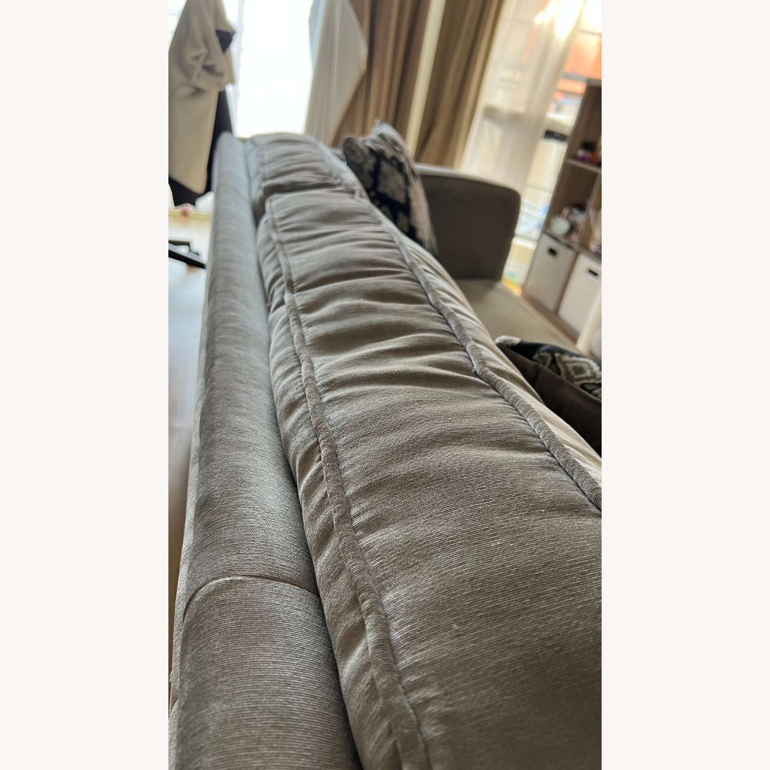 Alery Gray 72” Square Arm Couch with Pull Out Sofa Bed - image-5