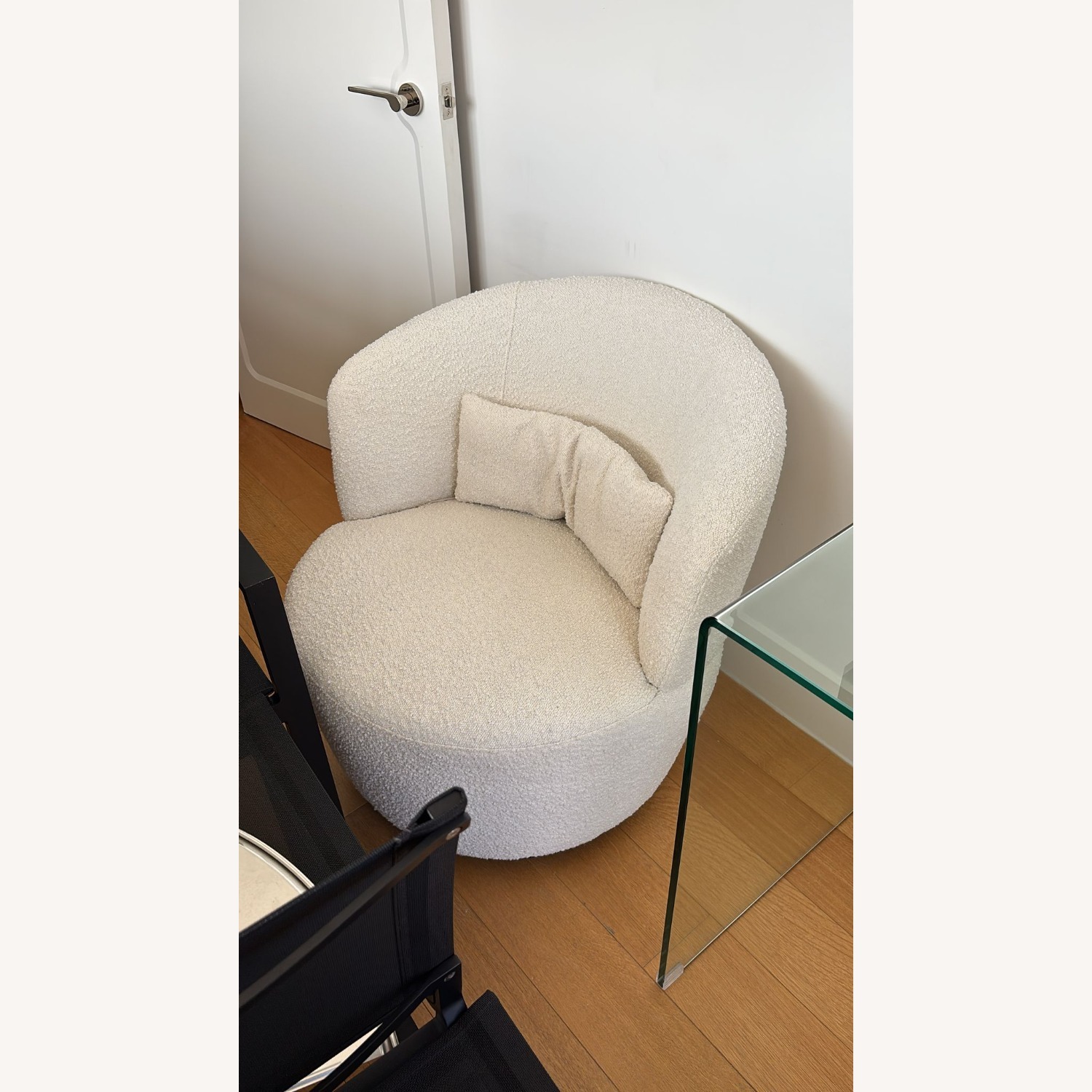 Castlery Amber Bouclé Swivel Chair - image-5