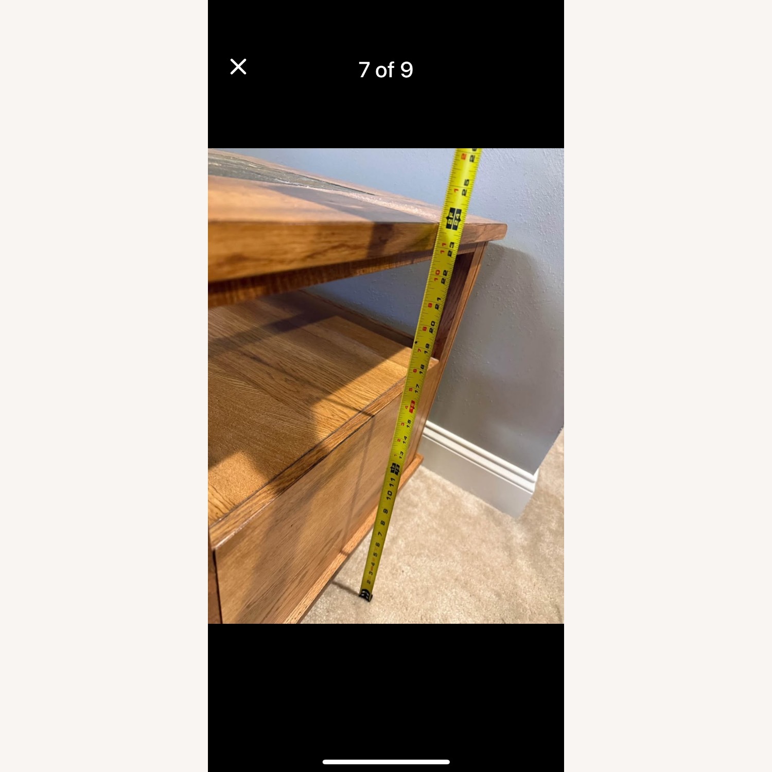 Solid Oak End Tables - image-8