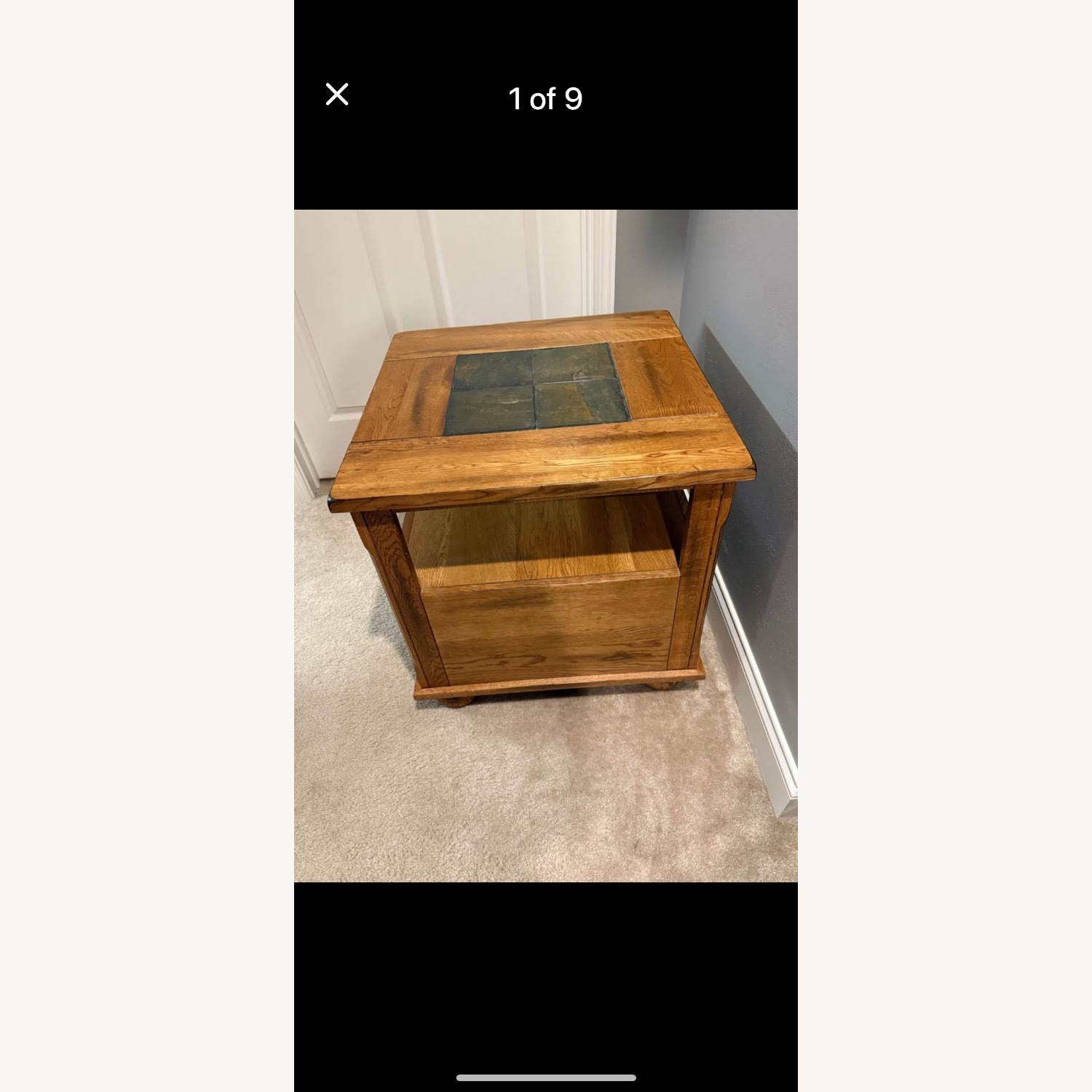 Solid Oak End Tables - image-5
