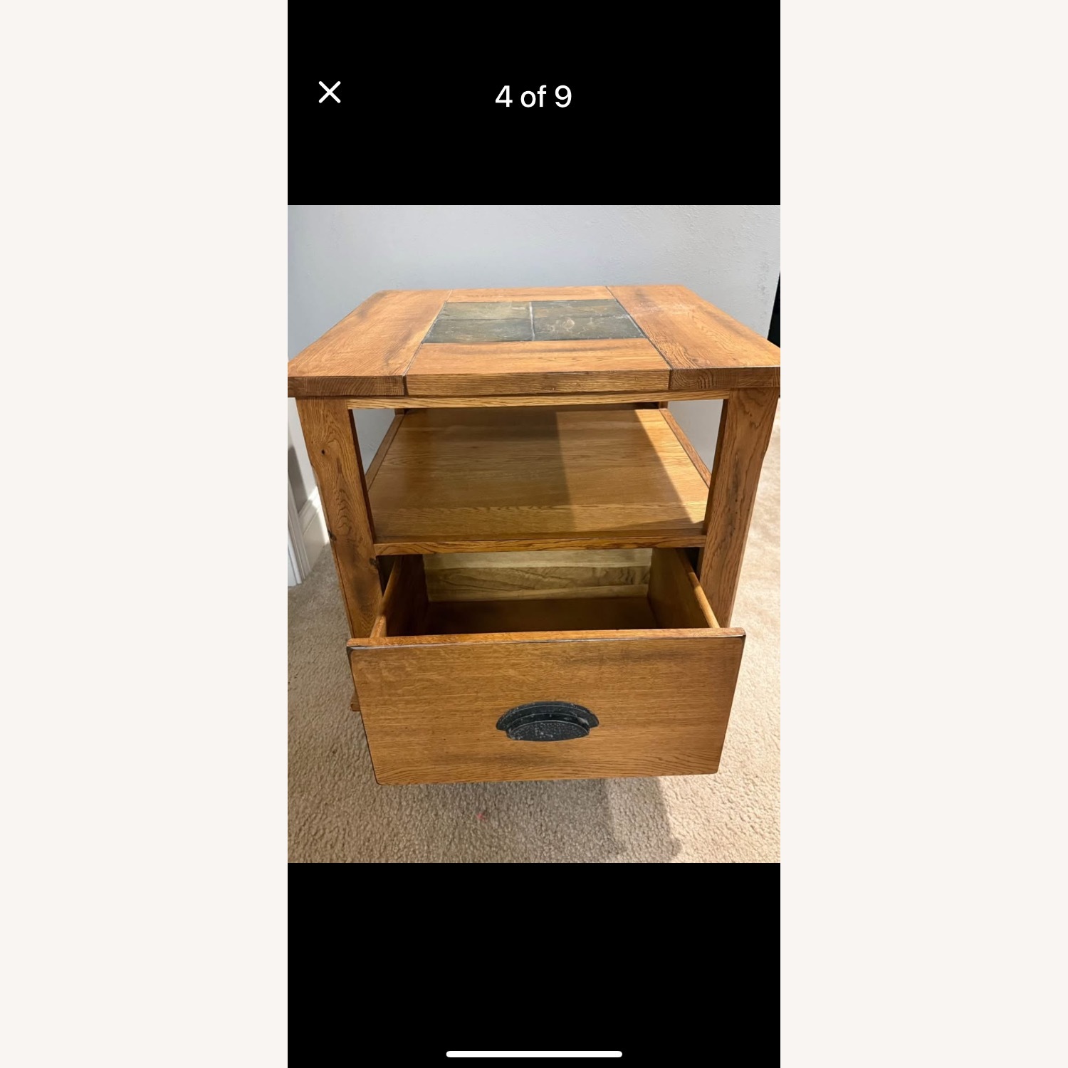 Solid Oak End Tables - image-2