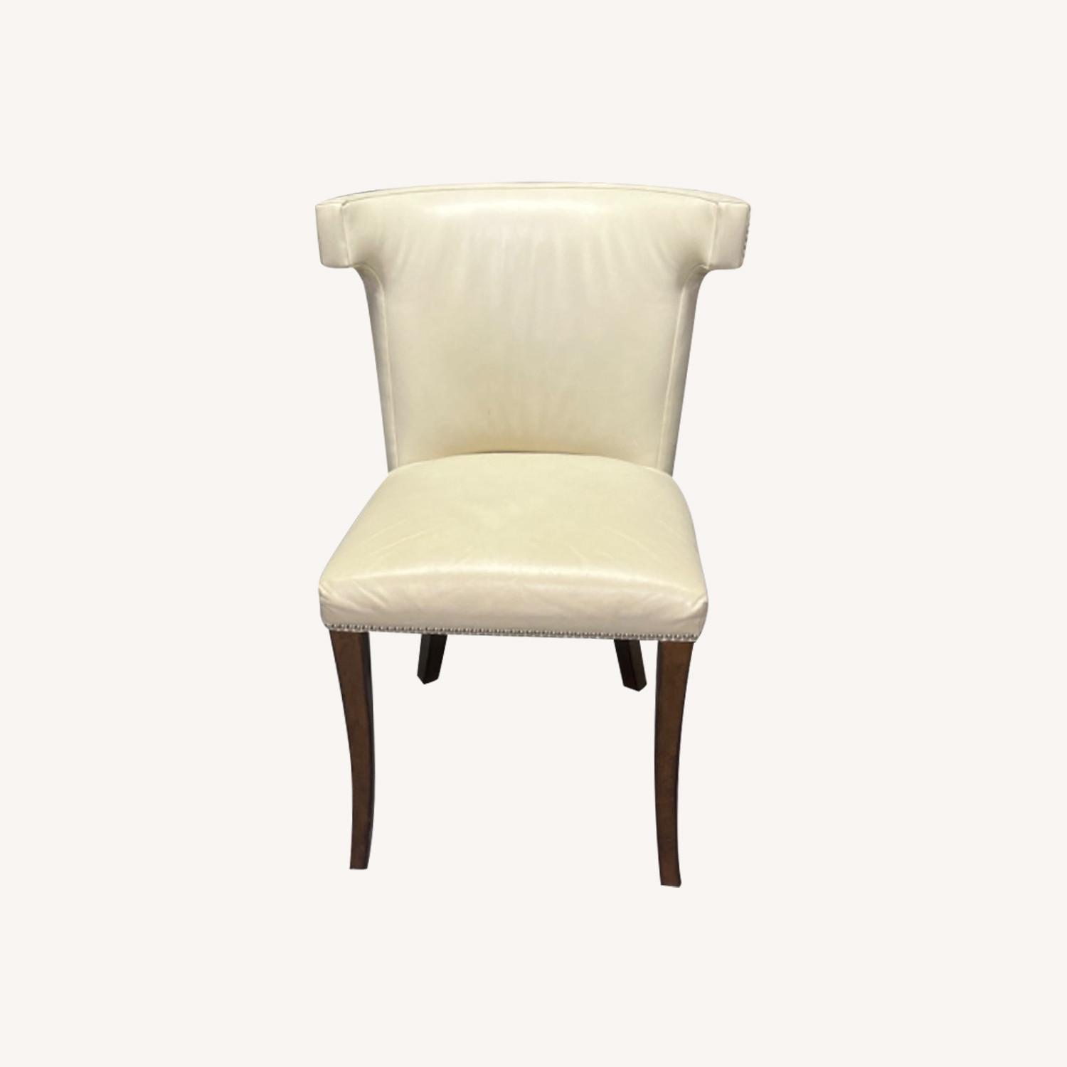 Williams Sonoma Regency Leather Dining Chairs - image-0