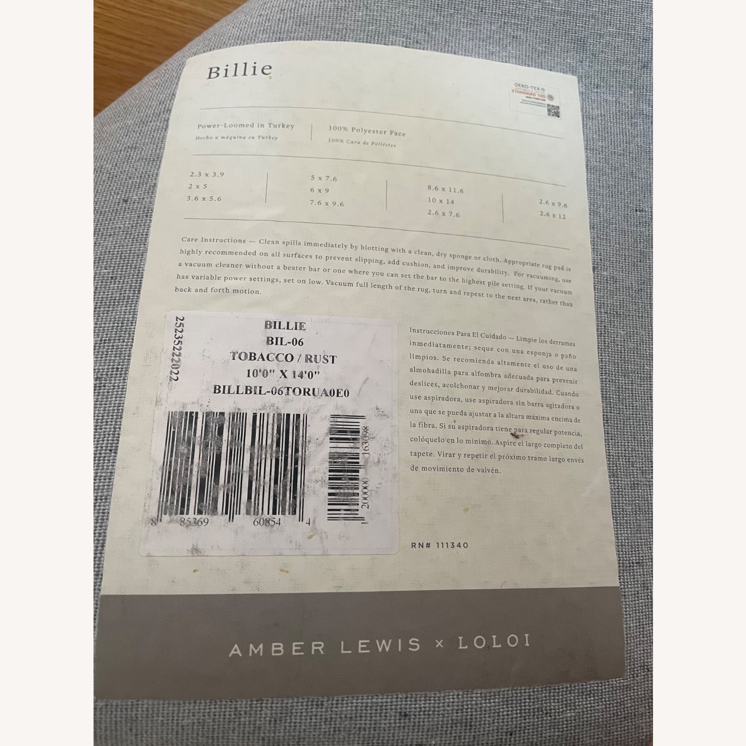 Amber Lewis Loloi Large Vintage Style Rug 10x14 - image-2