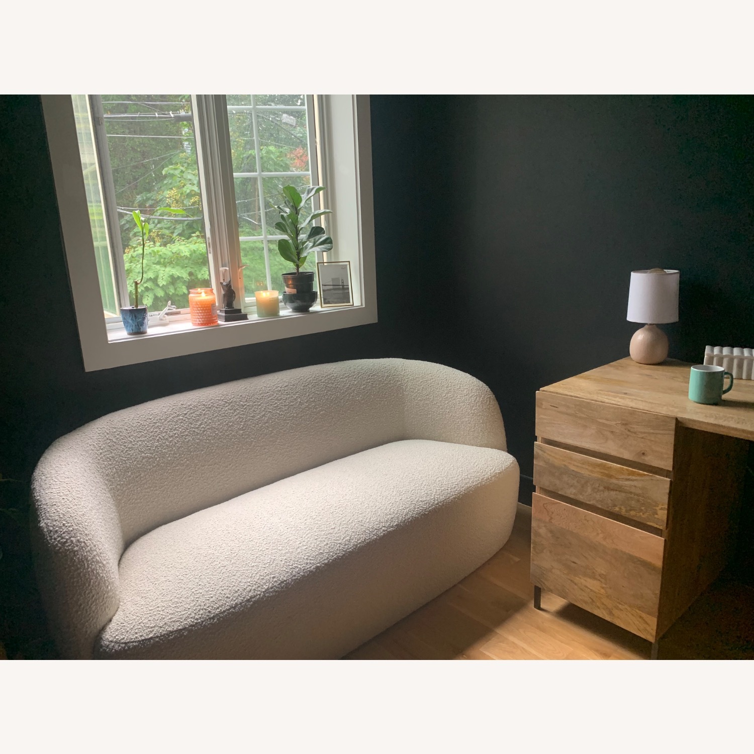 CB2 Gwyneth 68" Ivory Boucle Loveseat By Goop - image-3