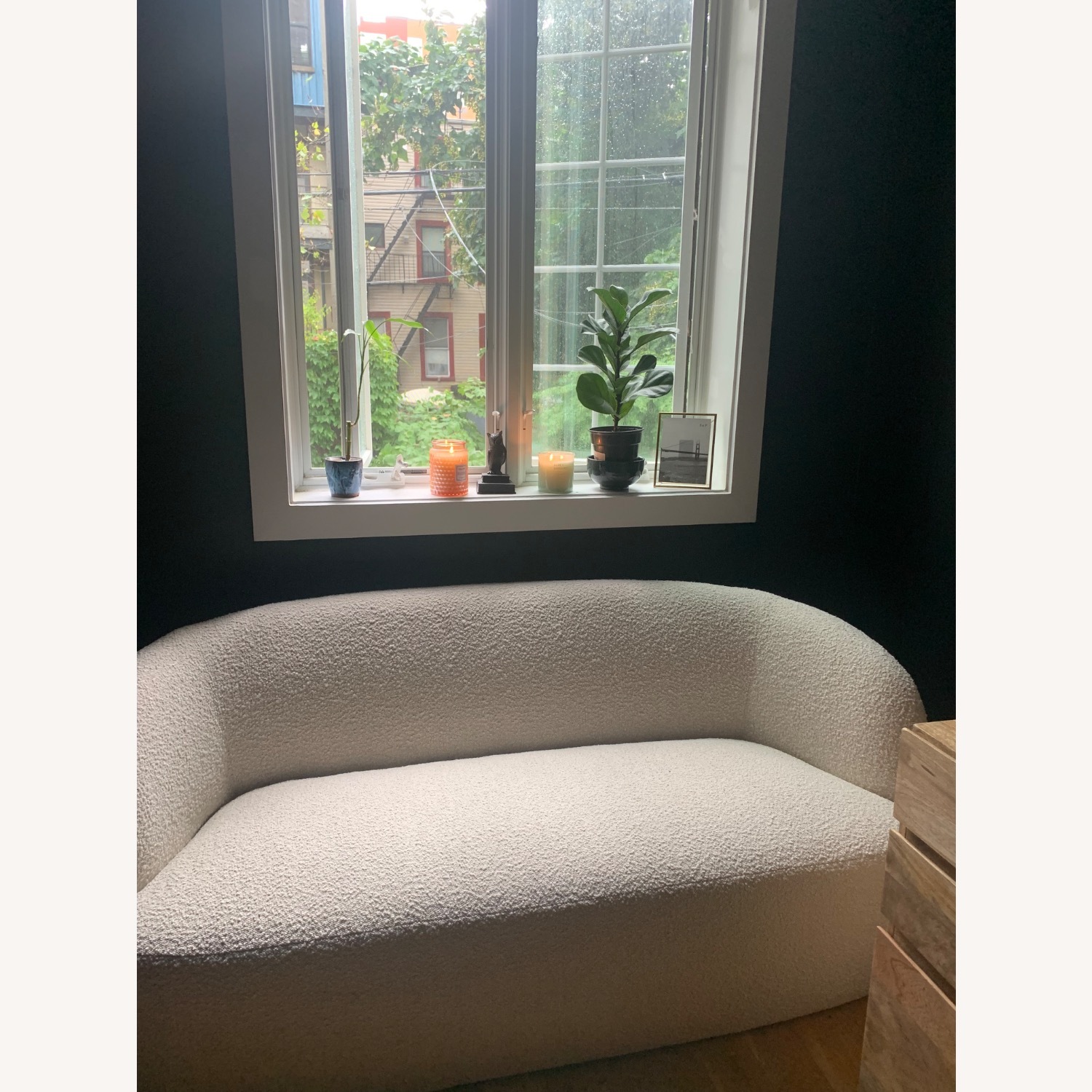 CB2 Gwyneth 68" Ivory Boucle Loveseat By Goop - image-2