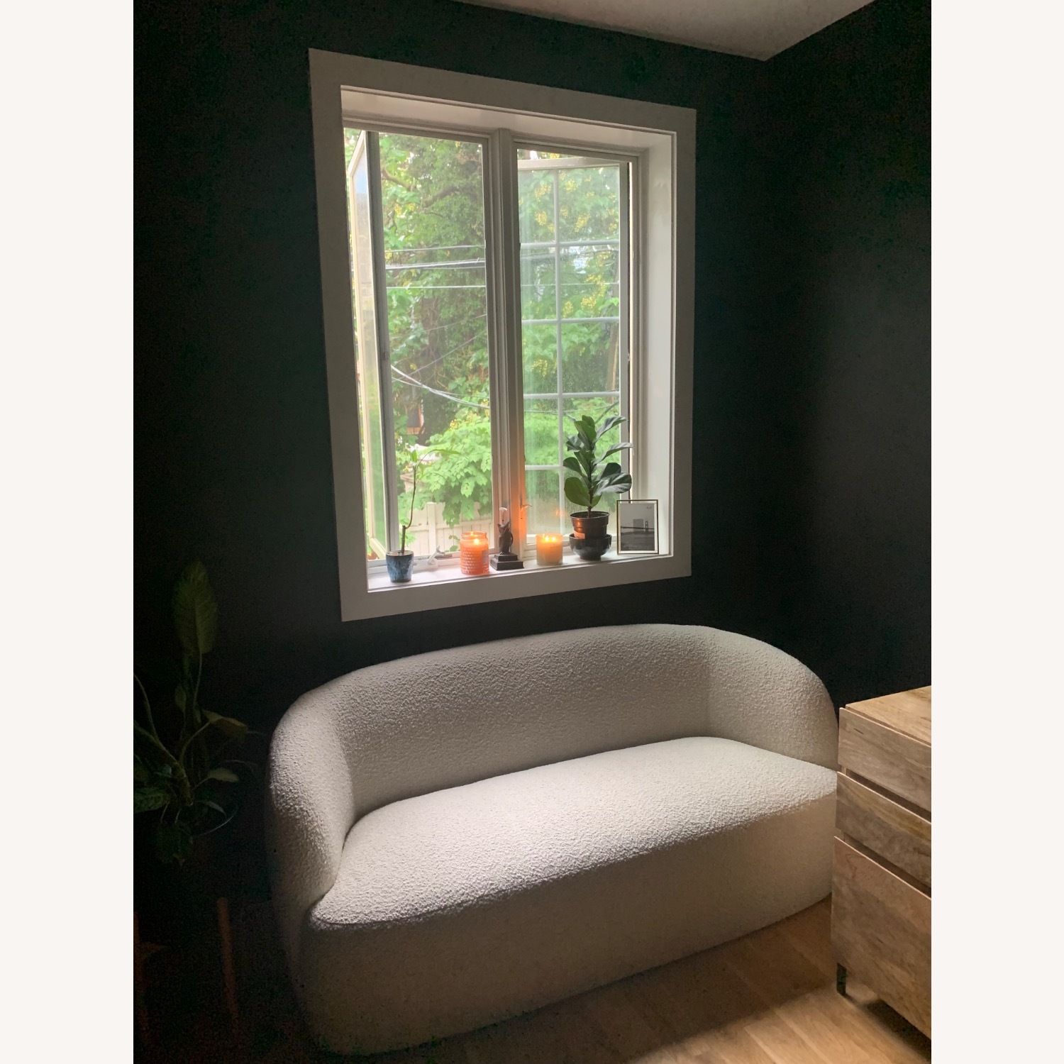 CB2 Gwyneth 68" Ivory Boucle Loveseat By Goop - image-1