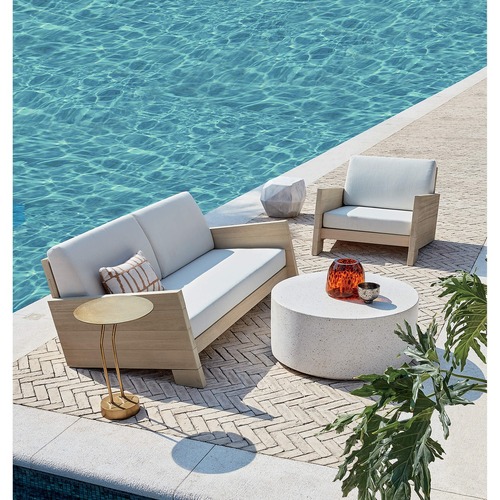 Used CB2 Terrazzo Outdoor Coffee Table for sale on AptDeco