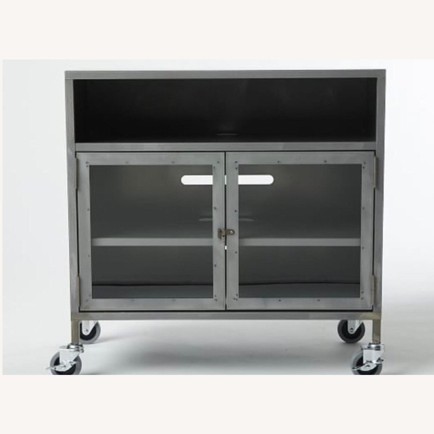West Elm Metal Industrial TV Cart - image-1