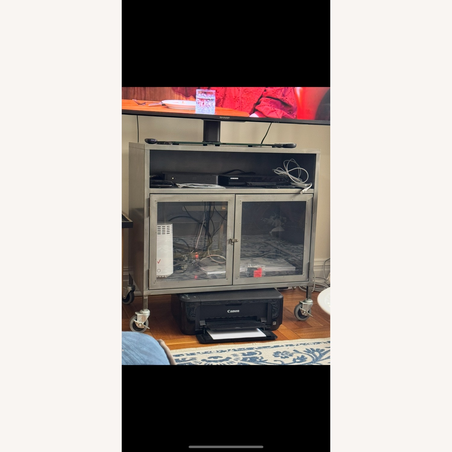 West Elm Metal Industrial TV Cart - image-5