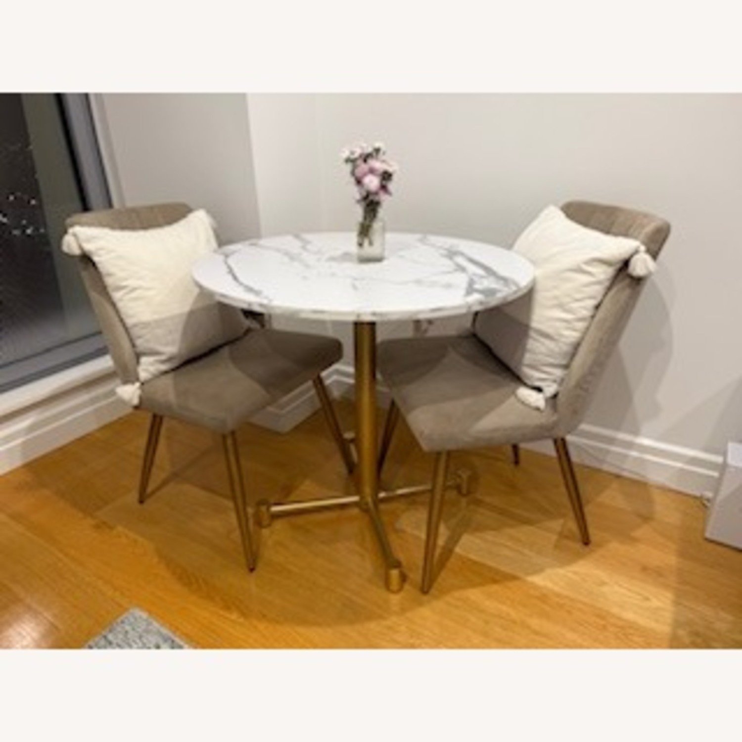 Luxury Bistro Table with Plush Velvet Chairs - image-2