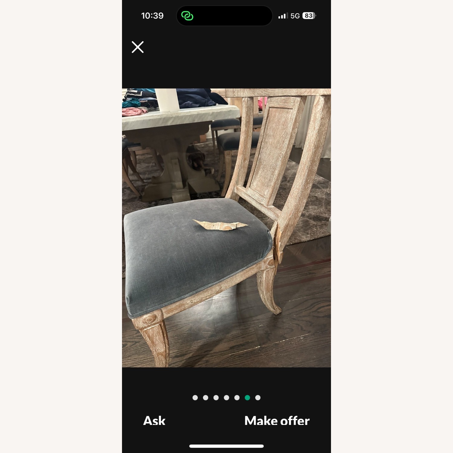 Restoration Hardware Marble Dining Table - image-3