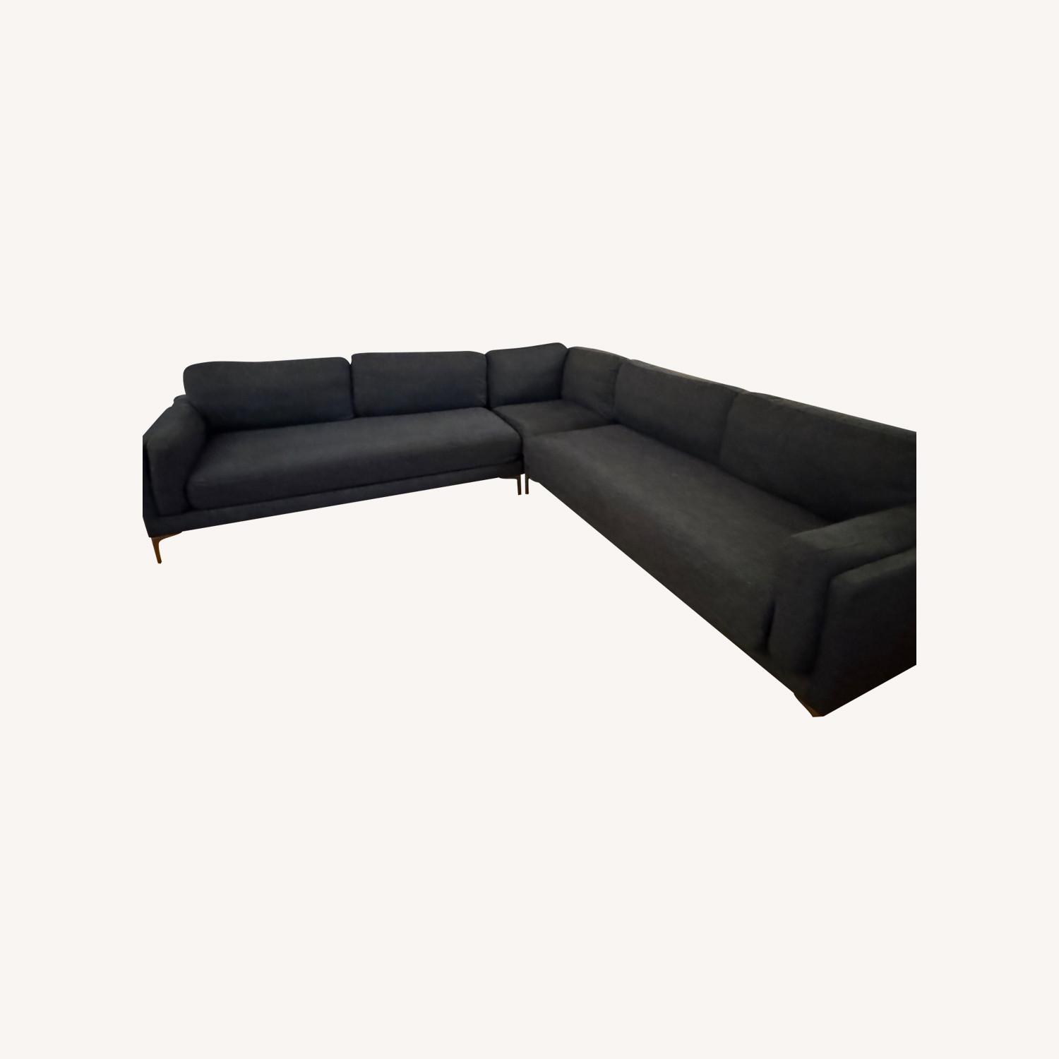 Interior Define Blue Sectional Sofa - image-0