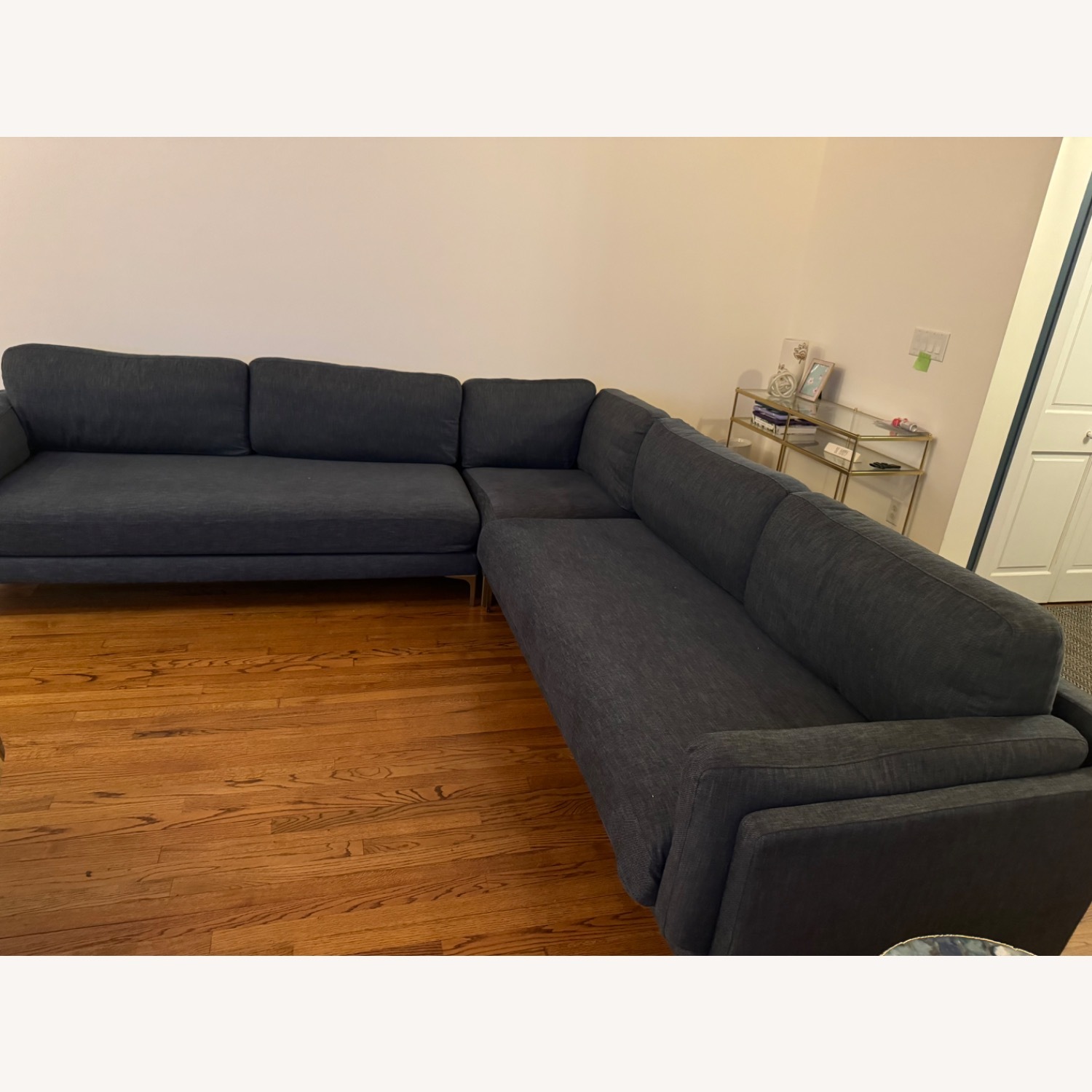 Interior Define Blue Sectional Sofa - image-4