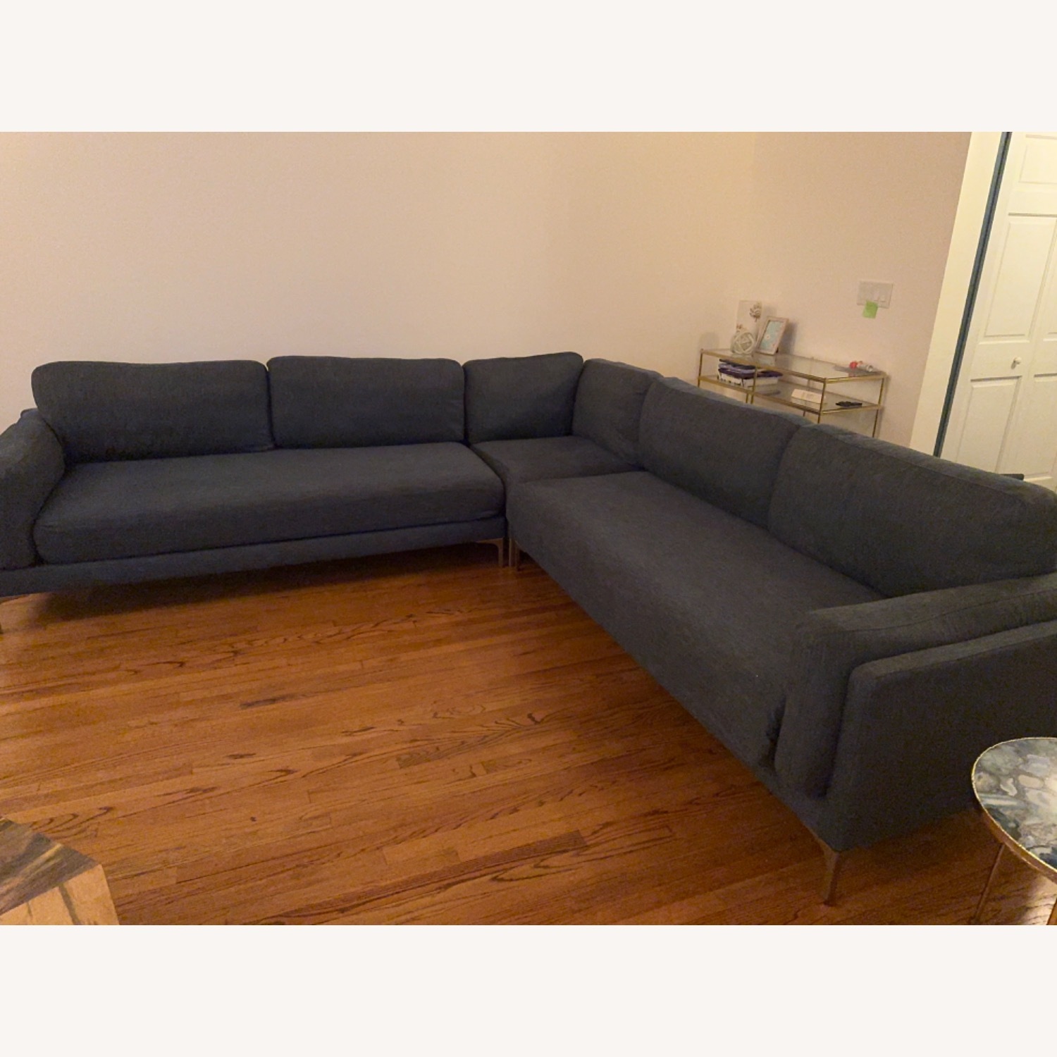 Interior Define Blue Sectional Sofa - image-2