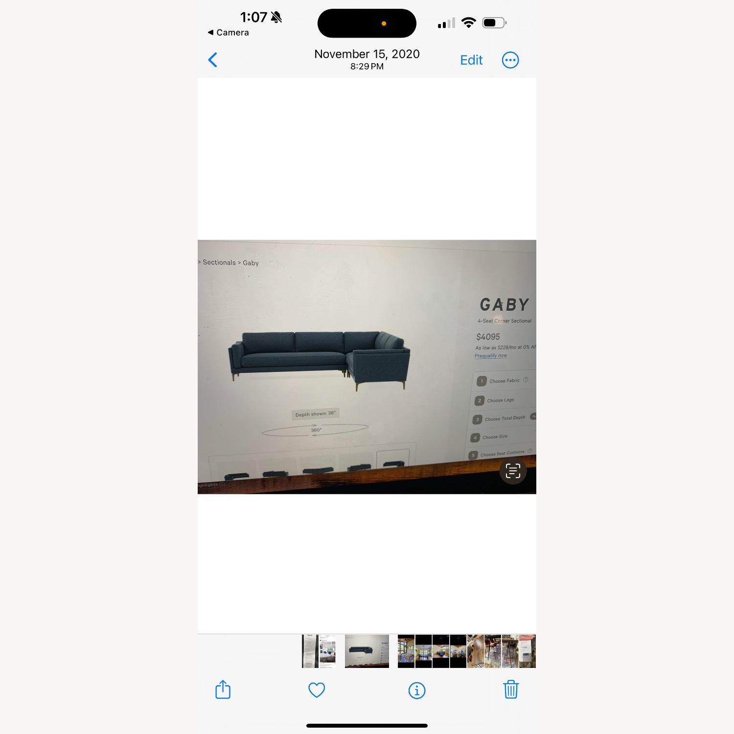 Interior Define Blue Sectional Sofa - image-1