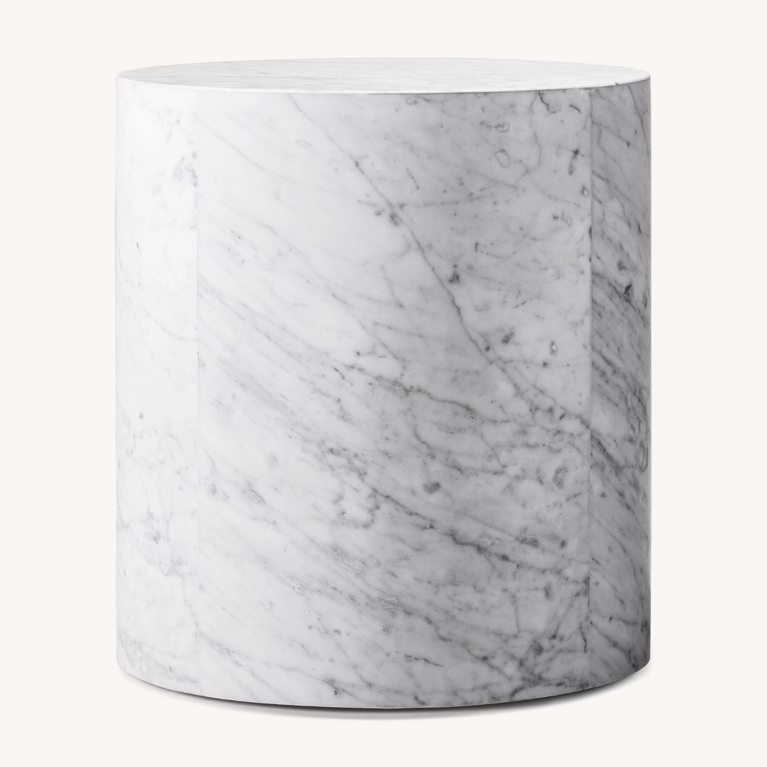 RH Marble Plinth Round Side Table - image-0