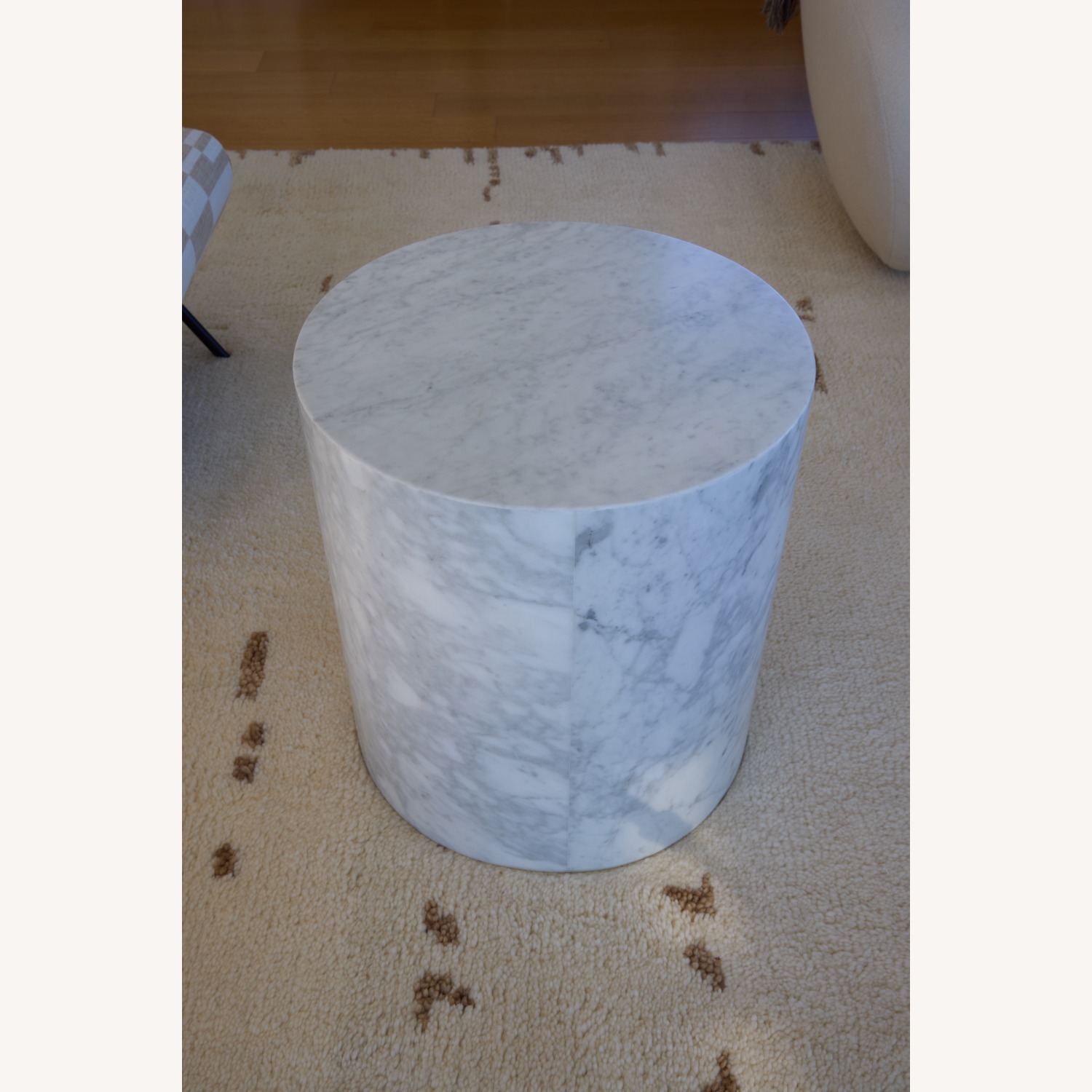RH Marble Plinth Round Side Table - image-1