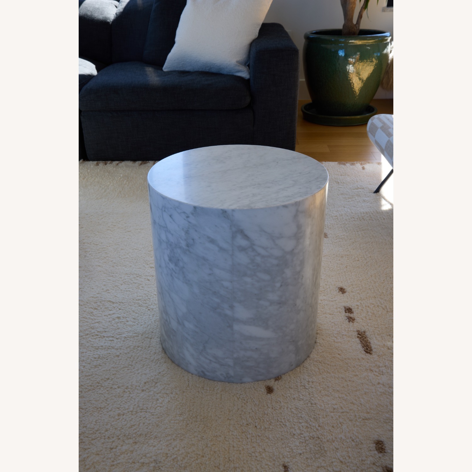 RH Marble Plinth Round Side Table - image-3