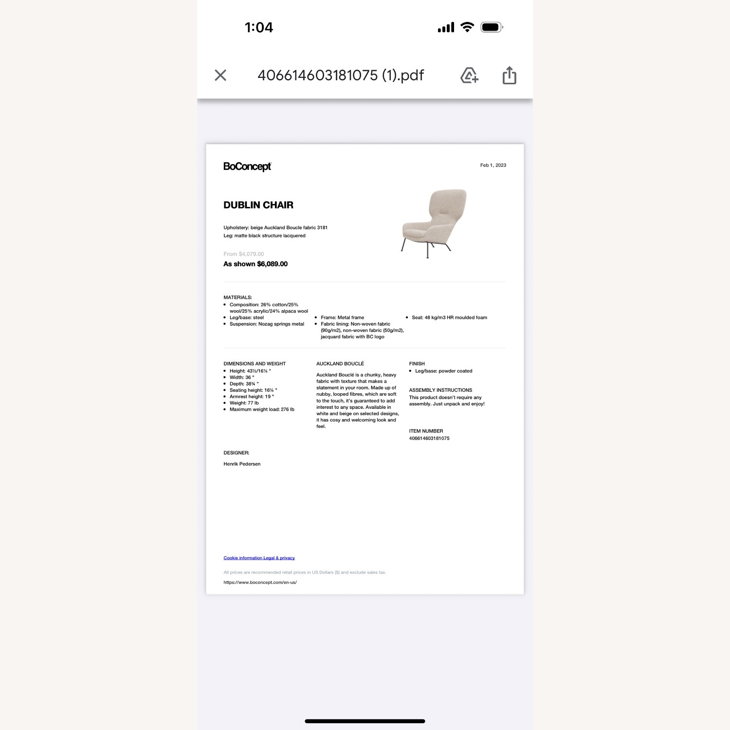 BoConcept Dublin Lounge Chair - image-2