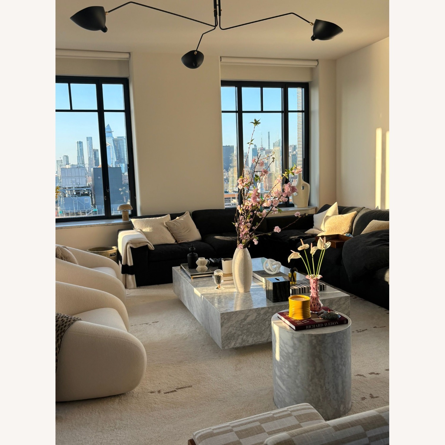 Restoration Hardware Marble Plinth Coffee Table - image-8